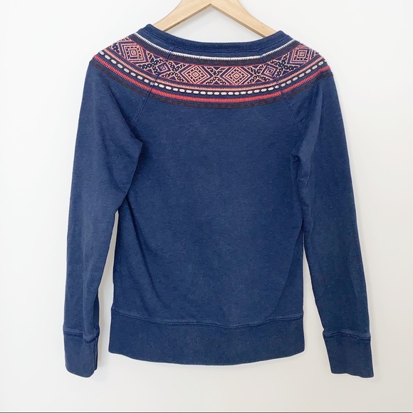 Lucky Brand Embroidered Crew Pouch Sweatshirt - XS - Picture 3 of 6